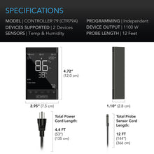 Load image into Gallery viewer, AC Infinity Controller 79 Smart Outlet Bluetooth Controller Temp / Humidity - 2 Devices
