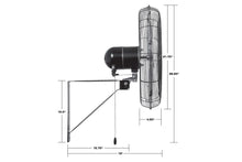 Load image into Gallery viewer, Hurricane Pro Commercial Grade 20" Oscillating Wall Mount Fan
