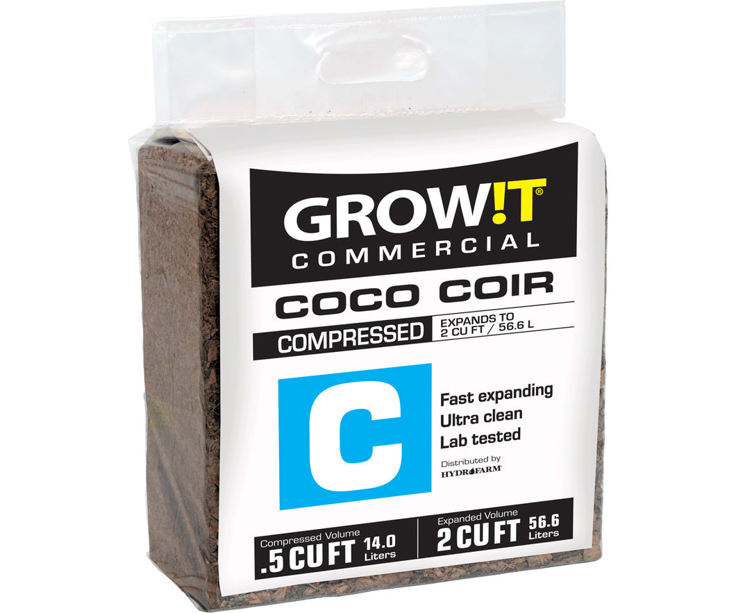 GROW!T Commercial Coco Brick 2 cu.ft. Bale - 5kg