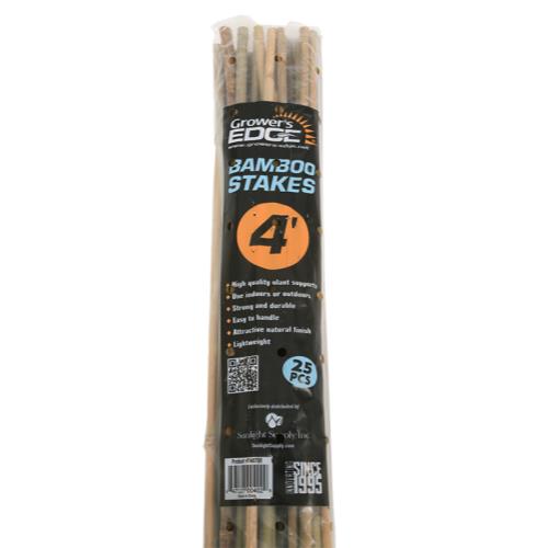 Grower's Edge Bamboo Plant Stakes 4ft 25/pk