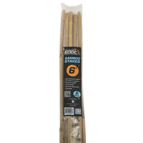 Grower's Edge Bamboo Plant Stakes 6ft 6/pk - IN STORE ONLY