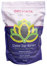 Load image into Gallery viewer, Orchiata orchid growing medium packaging with Crystal Star Nursery branding on a white background
