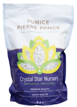 Load image into Gallery viewer, Bag of Pumice Pierre Ponce from Crystal Star Nursery on a white background
